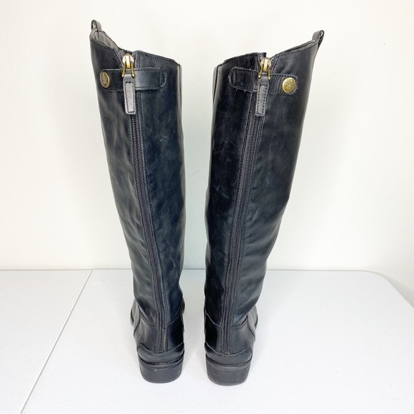 Sam Edelman Penny Black Leather Riding Boots Size 6.5W - Picture 5 of 16